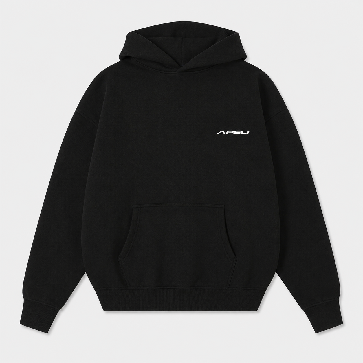 APELI ESSENCE HOODIE - BLACK