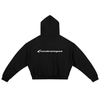 Black hoodie with 'revivetrainingclub' logo on a white background